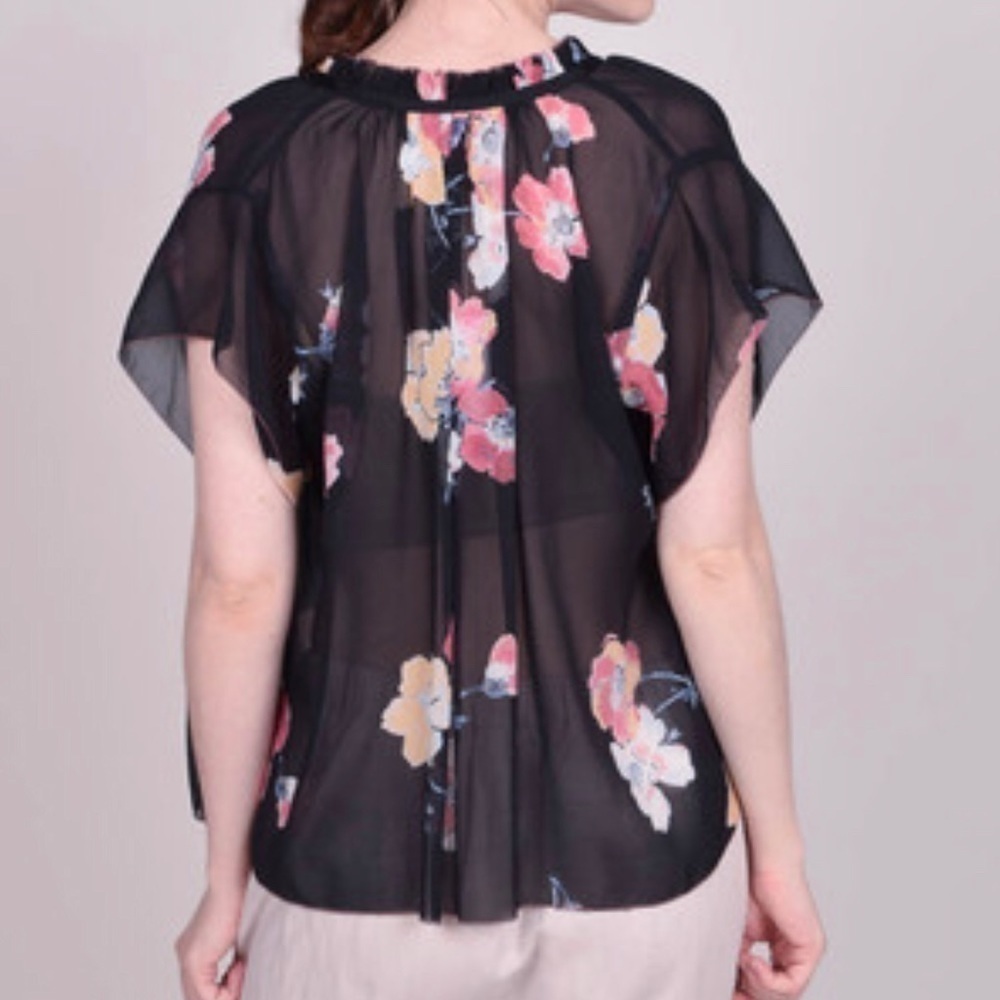 Ulla Johnson Saadi Floral print silk georgette blouse size 2 - Picture 3 of 10